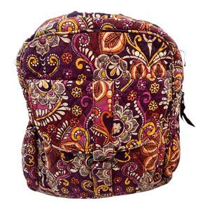 Vera Bradley Backpack – Plum Crazy Pattern | Quilted Cotton Fabric | Purple Oran
